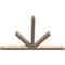Ekena Millwork Saratoga Smooth Timber Gable Bracket, Douglas Fir, 108"W x 72"H x 5 1/2"D x 5 1/2"F, 16/12 Pitch GBW108X72X0606SAR00SDF - alternate 5